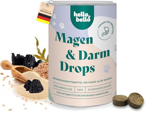 HELLOBELLO Kaltgepresste Magen-Darm Drops für Hunde 350g Soft mit Bierhefe, 37% Lamm & Meeresalge - Gras und Kotfresser Drops Hund, Gegen Sodbrennen Hund, Magenschutz Hund, Magen Hund von HELLOBELLO