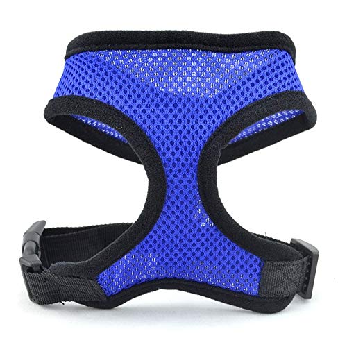 HELLOYOUNG CW002 Mode Einstellbarer Hühnergeschirr Hundeweste Soft Air Nylon Mesh Haustiergeschirr Hundekleidung Hundegeschirr Kleidung für Haustierhund (Blau) von HELLOYOUNG