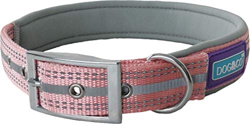 HEMMO Dog & Co Reflektierendes Hundehalsband, Größe L, Pink von HEMMO