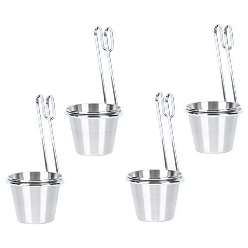 HEMOTON 1 Set Edelstahl-Saucenschüssel Bandejas para Comida Mini-Behälter Snackbehälter Küche Saucentablett Hängender Utensilienhalter Serviertablett Runder Edelstahl-Saucenbecher In von HEMOTON