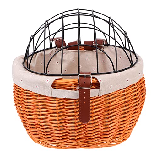 HEMOTON Fahrradkorb für Haustiere Wicker Fahrradkorb für Hunde und Katzen Abnehmbarer Vorderkorb Atmungsaktives Material Großes Fassungsvermögen Fahrrad Zubehör HEMOTON Fahrradkorb für Haustiere Wicker Fahrradkorb für Hunde und Katzen Abnehmbarer Vorderkorb Atmungsaktives Material Großes Fassungsvermögen Fahrrad Zubehör von HEMOTON