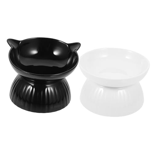 HEMOTON 2 Sätze Erhöhter Katzenfutternapf Set Teiliges Keramiknapf Set für Katzen und Kleine Hunde Rutschfester Boden Ergonomisches Design Spülmaschinenfest für Fressen und Trinken HEMOTON 2 Sätze Erhöhter Katzenfutternapf Set Teiliges Keramiknapf Set für Katzen und Kleine Hunde Rutschfester Boden Ergonomisches Design Spülmaschinenfest für Fressen und Trinken von HEMOTON