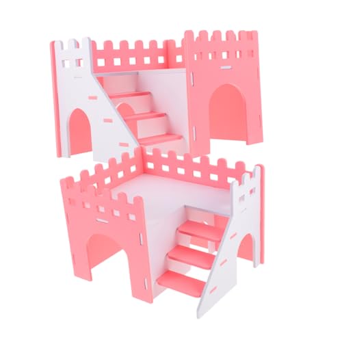 HEMOTON 2 Stück Doppelstöckiges Hamsterhaus mit Leiter Teiliges Versteck für Meerschweinchen und Kleine Haustiere Nagerhaus für Hamster und Ratten Sicher und Langlebig Fördert Spiel und HEMOTON 2 Stück Doppelstöckiges Hamsterhaus mit Leiter Teiliges Versteck für Meerschweinchen und Kleine Haustiere Nagerhaus für Hamster und Ratten Sicher und Langlebig Fördert Spiel und von HEMOTON