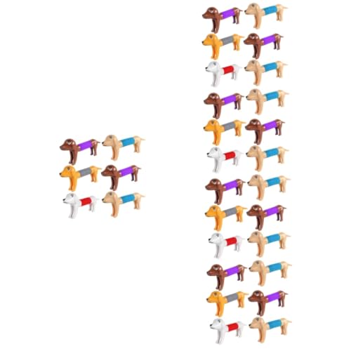HEMOTON 30 STK Stressabbauendes Hundespielzeug Party Sensorisches Spielzeug Cartoon-Stretch-pop-röhre Dehnbares Spielzeug Pop-Tube-Spielzeug Für Partys Geschenk Plastik Hündchen von HEMOTON
