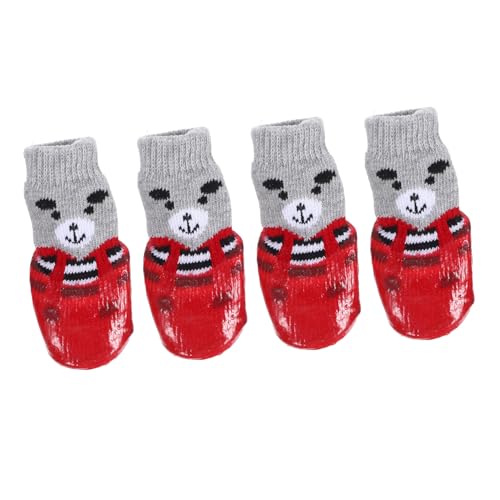 HEMOTON 4 Stück wasserdichte Haustierschuhe Und Socken Igelschuhe Für Haustiere Hunde Traktionssocken Für Ältere Hunde Hundepfotenschutz Hundestiefel rutschfeste Hundepfotenpolster HEMOTON 4 Stück wasserdichte Haustierschuhe Und Socken Igelschuhe Für Haustiere Hunde Traktionssocken Für Ältere Hunde Hundepfotenschutz Hundestiefel rutschfeste Hundepfotenpolster von HEMOTON