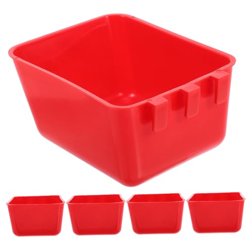 HEMOTON 6 Stück Hängender Futternapf für Vögel aus Robustem Pe für Papageien Geflügel und Kleintiere für Futter und Wasser Sicher und Langlebig Rot HEMOTON 6 Stück Hängender Futternapf für Vögel aus Robustem Pe für Papageien Geflügel und Kleintiere für Futter und Wasser Sicher und Langlebig Rot von HEMOTON