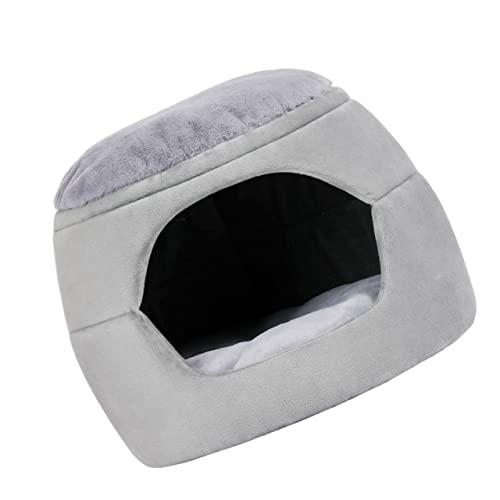 HEMOTON Faltbares Katzenbett aus Baumwolle Halbgeschlossene Schlafhöhle für Katzen und Kleine Haustiere Winddicht und Warm für Innenbereich im Winter Pflegeleicht und Bequem HEMOTON Faltbares Katzenbett aus Baumwolle Halbgeschlossene Schlafhöhle für Katzen und Kleine Haustiere Winddicht und Warm für Innenbereich im Winter Pflegeleicht und Bequem von HEMOTON