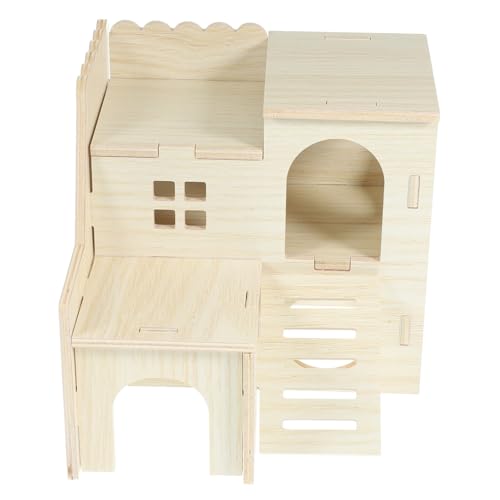 HEMOTON Holz Hamsterversteck für Kleine Tiere Multifunktionales Haus für Hamster Meerschweinchen und Ratten Sicheres und Bequemes Schlafhaus aus Naturholz für Zwerghamster und Mäuse HEMOTON Holz Hamsterversteck für Kleine Tiere Multifunktionales Haus für Hamster Meerschweinchen und Ratten Sicheres und Bequemes Schlafhaus aus Naturholz für Zwerghamster und Mäuse von HEMOTON