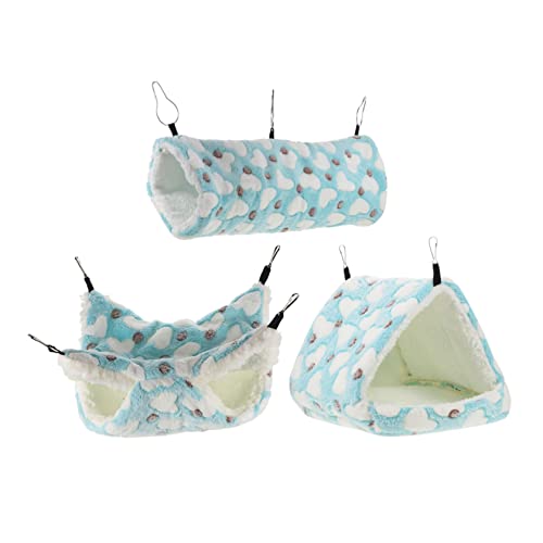 HEMOTON Kuschelnest für Kleintiere Teiliges Set mit Hängematte Tunnel und Nest für Hamster Meerschweinchen und Zierpapageien Bietet Wärme und Aufhängen im Käfig HEMOTON Kuschelnest für Kleintiere Teiliges Set mit Hängematte Tunnel und Nest für Hamster Meerschweinchen und Zierpapageien Bietet Wärme und Aufhängen im Käfig von HEMOTON