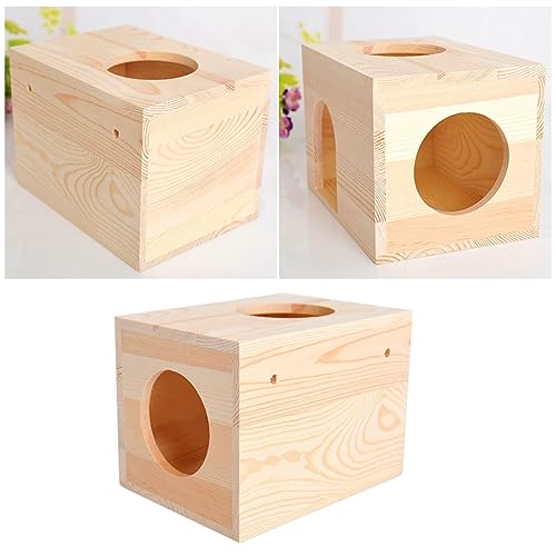 HEMOTON Natürlicher Holz Haus für Kleintiere Sommerbett für Hamster Meerschweinchen und Chinchillas als Käfignest für Entspannte Ruhezeiten und Spiele HEMOTON Natürlicher Holz Haus für Kleintiere Sommerbett für Hamster Meerschweinchen und Chinchillas als Käfignest für Entspannte Ruhezeiten und Spiele von HEMOTON