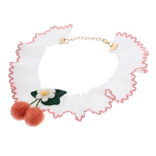 HEMOTON Verstellbares Katzenhalsband mit Zarter Spitzenblume Leichtes Welpenhalsband für Kleine Hunde und Kätzchen Süßer Verstellbarer Haustierkragen für Täglichen und Tierdekoration HEMOTON Verstellbares Katzenhalsband mit Zarter Spitzenblume Leichtes Welpenhalsband für Kleine Hunde und Kätzchen Süßer Verstellbarer Haustierkragen für Täglichen und Tierdekoration von HEMOTON