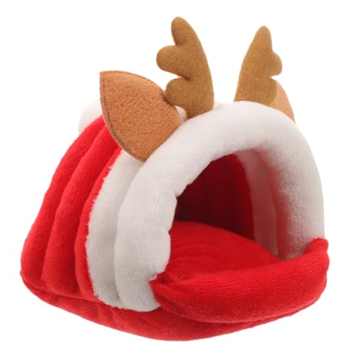 HEMOTON Weihnachtliches Hamster Nest für Kleintiere Stabiles Warmes Schlafnest für Hamster Chinchillas und Meerschweinchen für Winter Roter Elch Form S HEMOTON Weihnachtliches Hamster Nest für Kleintiere Stabiles Warmes Schlafnest für Hamster Chinchillas und Meerschweinchen für Winter Roter Elch Form S von HEMOTON