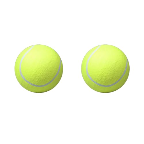 HENANX Interatives Hundespielzeug, Kauspielzeug für Welpen, 24,1 cm, für riesiges Tennis, für Welpen, Hunde, drinnen und draußen, Traini, Tennis von HENANX