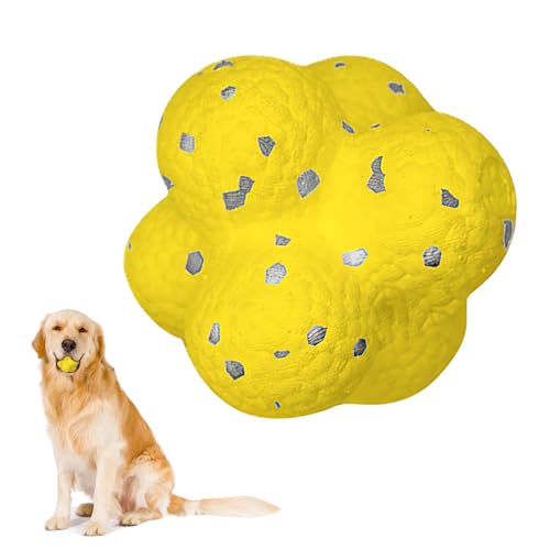 HENGBIRD Pfotenstern Ball, Magic Ball Hund Kauspielzeug Welpe, Interaktiver Ball für Hunde, Kauspielzeug Hund Hundeball Unzerstörbar, Hunde Spielsachen für Alle Rassen（10cm von HENGBIRD