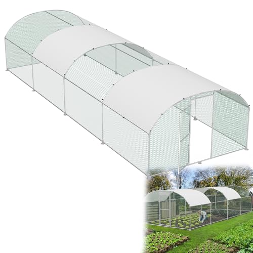 HENGMEI Hühnerstall 300x800x185cm Freilaufgehege Käfige Kleintierstall Verzinkter Stahl Hühnerkäfig Geflügelstall Voliere mit PE Dach Außen Freigehege mit Schloss Geflügelstall, Kuppeldach HENGMEI Hühnerstall 300x800x185cm Freilaufgehege Käfige Kleintierstall Verzinkter Stahl Hühnerkäfig Geflügelstall Voliere mit PE Dach Außen Freigehege mit Schloss Geflügelstall, Kuppeldach von HENGMEI