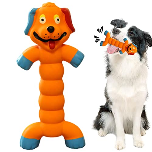 Hund Quietschen Spielzeug - Interaktives Hundekauen Spielzeug aus Gummi,Haltbares Gummi quietschende Hundewelpen Kauspielzeug, Latex Interactive Squeak Lustige Niedliche Hundespielzeug Hepvet von HEPVET