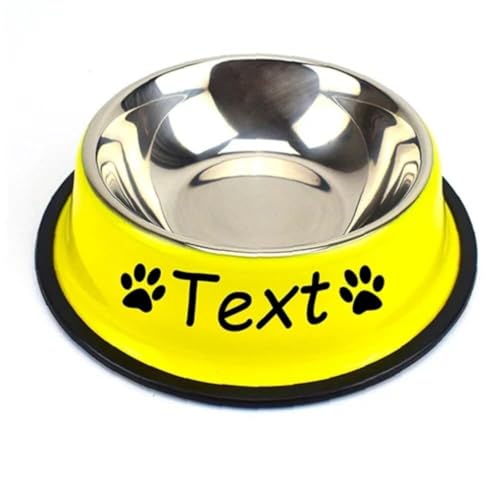 Personalisierter Futternapf Aus Edelstahl Mit Namen, Individuelle Hunde- Und Katzennäpfe For Futter Und Wasser, Isoliertes Geschenk For Haustiere, Ideal For Kleine Hunde Und Katzen, Individueller(Yell von HERSTL