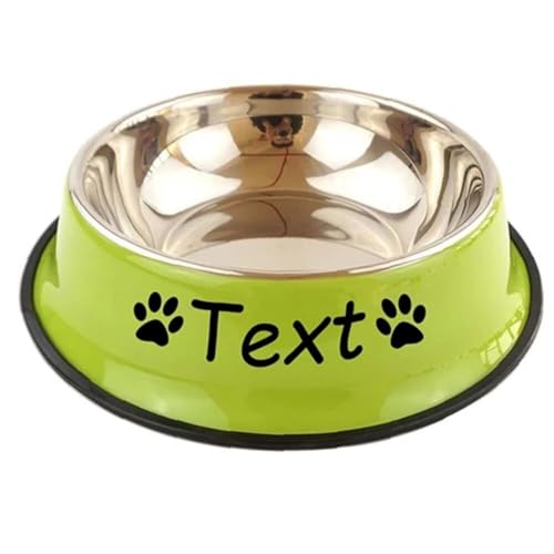 Personalisierter Futternapf Aus Edelstahl Mit Namen, Individuelle Hunde- Und Katzennäpfe For Futter Und Wasser, Isoliertes Geschenk For Haustiere, Ideal For Kleine Hunde Und Katzen, Individueller(Gree von HERSTL