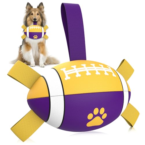 HETOO Hunde-Fußball-Hundespielzeug – langlebige Hundebälle, Superbowl Fußball-Party-Dekorationen, Gastgeschenk, Outdoor-Hundespielzeug, Sommer-Hundespielzeug, Hüteball, Welpen-Hund, von HETOO