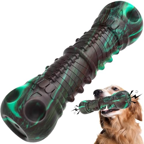 Hetoo Hundespielzeug, unzerstörbar, robust, quietschend, Kauspielzeug für aggressive Kauer, große und mittelgroße Hunderassen, Zahnpflege von HETOO