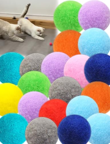 HEUHAI 40 Stück Katzenbälle, interaktives Katzenspielzeug-Bälle für Indoor-Katzen, verbessert Beweglichkeit und Verspieltheit, ideales Kätzchen-Spielzeug für Indoor-Kätzchen, für kleine und von HEUHAI