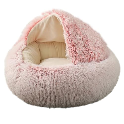 Haustierhöhlenbett, Katzennest Mit Abnehmbarem, Waschbarem Innenkissen, Weiches Bett Für Kätzchen Und Kleine Haustiere, Superweiches Und Gemütliches Plüschkatzen-Iglu-Höhlenbett (Color : A, Size : 5 von HEXEH