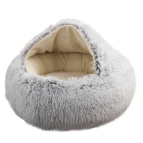 Hundebett, Weiches Katzenhöhlenbett Für Guten Halt, Bequemes Haustierhöhlenbett Mit Abnehmbarem Kissen, Waschbares Hundebett (Color : B, Size : 30cm) von HEXEH