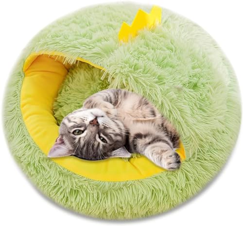 Katzenhöhle Flauschiges Katzenbett Hundehöhle Für Katzen Und Welpen Weich, rutschfest, Waschbares Katzenbett (Color : B, Size : 60cm) von HEXEH