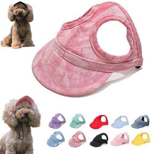 Outdoor Sun Protection Hood for Dogs,Dog Sun Protection Baseball Hat Cap with Ear Holes and Adjustable Strap,Summer Outdoor Sun Hat for Dogs Cats (XL,Cloud Pink) von HEXEH