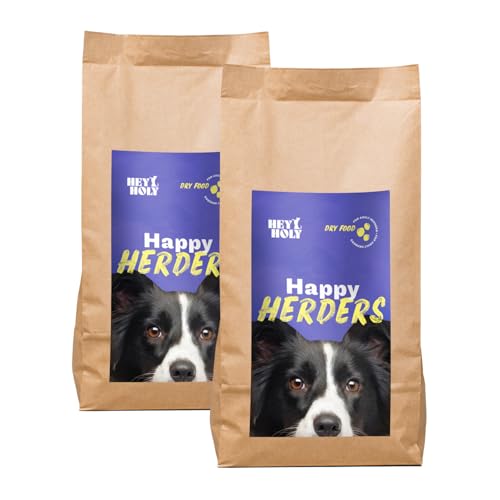 HEY HOLY Premium Trockenfutter für Hütehunde 100% getreidefrei | 14kg hypoallergenes Hundefutter für ausgewachsene Hütehunde mit Huhn | Hochverträglich aus natürlichen Zutaten von HEY HOLY