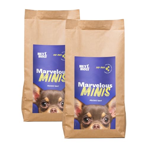 HEY HOLY Premium Trockenfutter für Minis 100% getreidefrei | 14kg hypoallergenes Hundefutter für ausgewachsene Minis mit Forelle | Hochverträglich aus natürlichen Zutaten von HEY HOLY