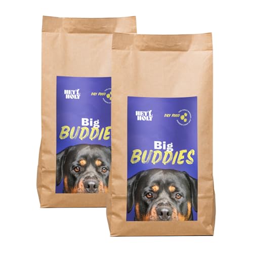 HEY HOLY Premium Trockenfutter für Molosser 100% getreidefrei | 14kg hypoallergenes Hundefutter für ausgewachsene Molosser mit Rind | Hochverträglich aus natürlichen Zutaten von HEY HOLY