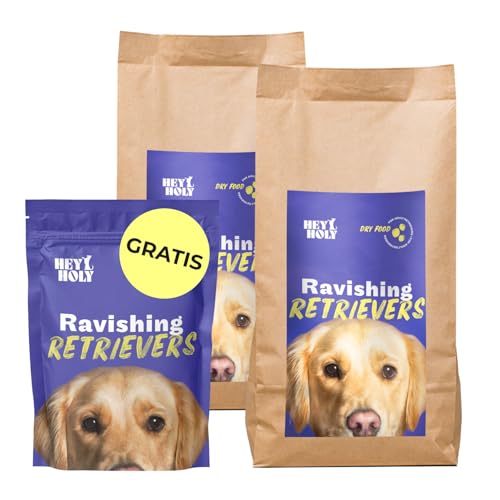 HEY HOLY Premium Trockenfutter für Retriever 100% getreidefrei | 14kg Hundefutter für ausgewachsene Retriever mit Lamm | Hochverträglich aus natürlichen Zutaten von HEY HOLY