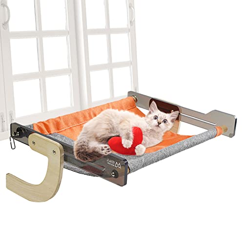 HEYCE 10 Pcs Katzenfensterbarsch, Katzenhängematten für Hauskatzen, Großes, stabiles, platzsparendes Katzenbett, Katzenruhesitz, hält große Katzen im Innenbereich und bietet EIN Rundum-360°-Sonnenbad von HEYCE