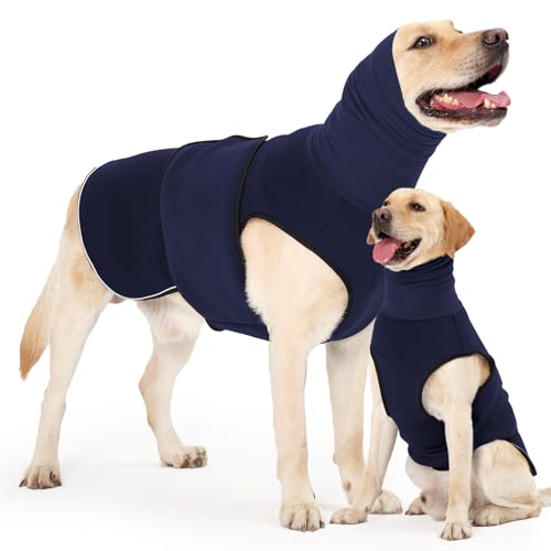 HEYWEAN beruhigungsweste für Hunde mit Kapuze Halten Sie Hunde ruhig Rollkragen-Shirt Anti Angst Hund Mantel für Hunde Anti-Stress Hunde Weste von HEYWEAN