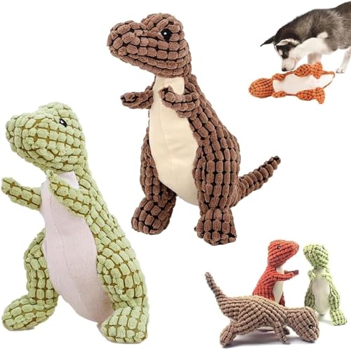 HEdir Bissfester, robuster Dino, unzerstörbarer, robuster Dino, unzerbrechliches, ausgestopftes Plüsch-Hundespielzeug, Aggressive Kauer (Color : 2PCS-B) von HEdir