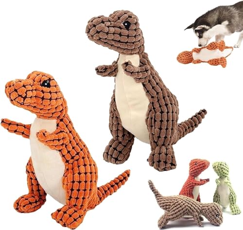 HEdir Bissfester, robuster Dino, unzerstörbarer, robuster Dino, unzerbrechliches, ausgestopftes Plüsch-Hundespielzeug, Aggressive Kauer (Color : 2PCS-C) von HEdir