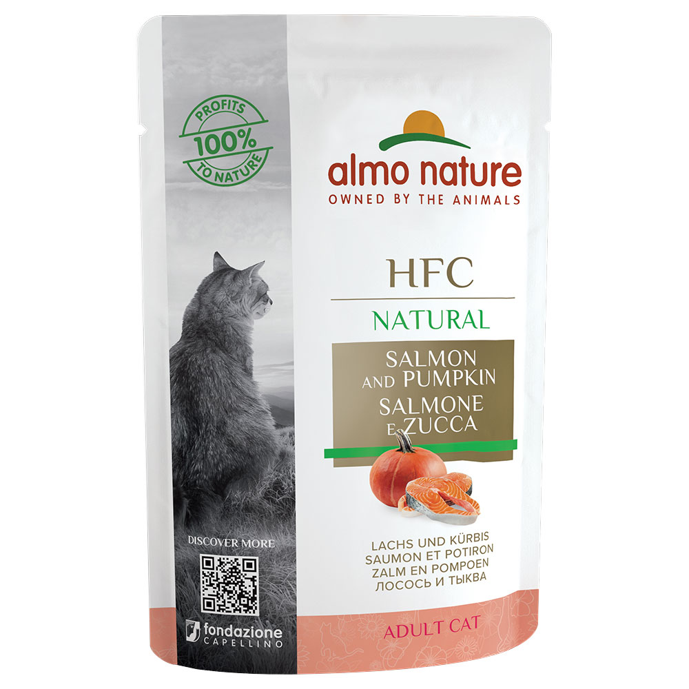 Almo Nature HFC Natural Pouch 6 x 55 g  - Lachs und Kürbis von Almo Nature HFC