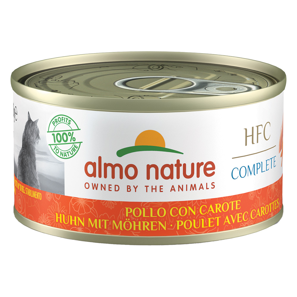 Sparpaket Almo Nature HFC Complete 24 x 70 g - Huhn mit Karotte von Almo Nature HFC