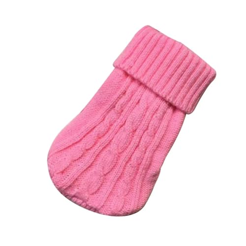 Hund Katze Kleidung Winter Herbst Warme Katze Strickpullover Pullover Welpen Mantel Kleidung Pullover Strick Kätzchen Kleidung (Rosa,XS) von HFENGKG