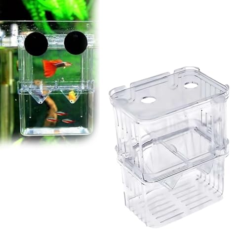 Aquarium-Fisch-Züchterbox, Acryl, weiß, Isolations-Trennwand, Schlüpfboxen, Zubehör, Aquarium-Akklimatisierung, Brutkasten für kleine Babyfische, Garnelen, Clownfische, Guppy (S) von HFLWYWD