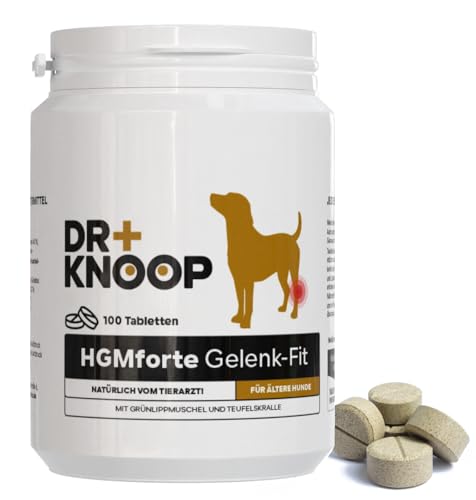 Gelenktabletten Teufelskralle Grünlippmuschel Hund, 100 Stück - speziell für ältere kleinere Hunde (bis 15 kg) - HGMforte von Tierarzt Dr. Knoop von HGM