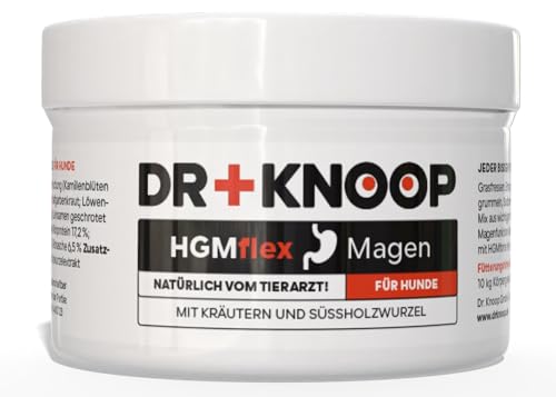 Grasfressen Hund Kotfressen Magenpulver Hund, 60 g - frisst Gras dann schaumiger weisslicher Schleim - HGMflex von Tierarzt Dr. Knoop - Anders als Tabletten Hund, Leckerli oder Pellet von HGM