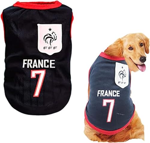 HGMOMO Hunde-T-Shirts Haustier-Kühlweste Sommer Mesh Atmungsaktiv Ärmellos Modische Kleidung für Katzen Kleine Mittel Große Hunde (5X-Large, France7) von HGMOMO