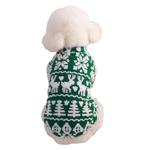 HGRYNDRO Hundebekleidung Weihnachtshunde Kleidung Weiche Haustierkleidung Für Kleine Hunde Katzen Weihnachtspreis Hemd Welpe Hunde Kostüm Chihuahua Yorkies-grün-2xl von HGRYNDRO