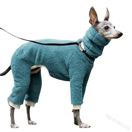 HGRYNDRO Hundebekleidung Winter Jumper Pyjamas Onesie Ganzkörperjacke Mit Beinen Warme Hundekleidung Winddichtem Gemütlicher Overall Outfit-blau-XL von HGRYNDRO