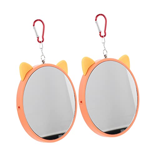 2pcs Parrot Mirror Bird Cage Toy Lovebirds Mirror Birdcage Mirror Cockatiel Mirror Puzzle Parrot Toy Budgie Mirror Mirrors Hanging Bird Toy Bird Supply for Birds Bird Mirror Glass von HHOZsafety