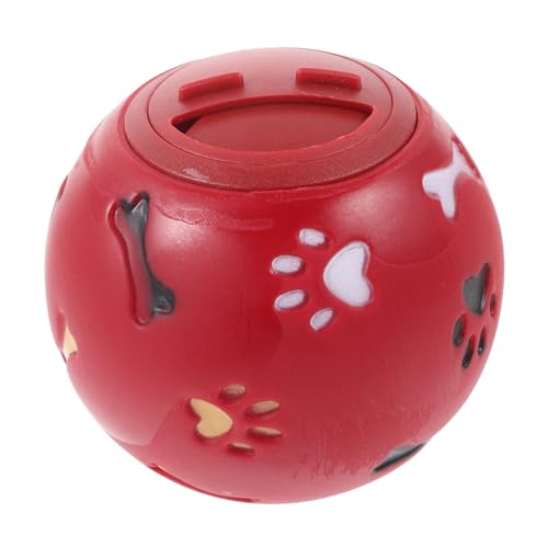 HHOZsafety Trainingsbedarf, Hundespielzeug, auslaufender Futterball (Rot x 3 Stück, 7,5 x 7,5 x 7,5 cm x 3 Stück) von HHOZsafety