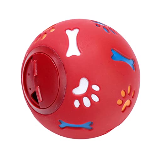 HHOZsafety Trainingsbedarf Hundespielzeug, Leckball für auslaufendes Futter (Rot, 11 x 11 x 11 cm) von HHOZsafety