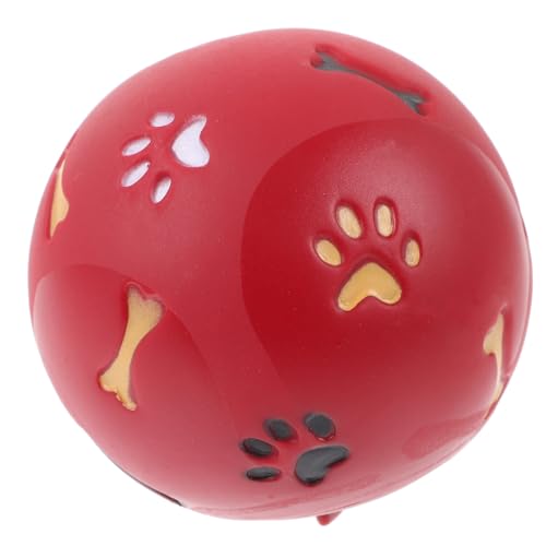 HHOZsafety Trainingsbedarf Hundespielzeug, auslaufender Futterball (Rot x 2 Stück, 7,5 x 7,5 x 7,5 cm x 2 Stück) von HHOZsafety